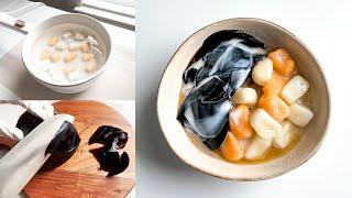 Taiwanese Dessert with Soft Chewy Balls & Grass Jelly / Easy Recipe