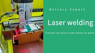Lithium ion pouch type batteries pack laser welding  | #laser  #battery