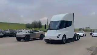 Cybertruck Drag Races Tesla Semi