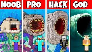 Minecraft Battle: NOOB vs PRO vs HACKER vs GOD! BLOOP STATUE BUILD CHALLENGE in Minecraft