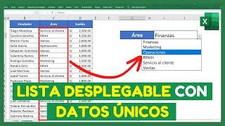 ¿Cómo HACER una LISTA DESPLEGABLE en Excel sin REPETIR DATOS Usando TABLA DINÁMICA?[Super Fácil]