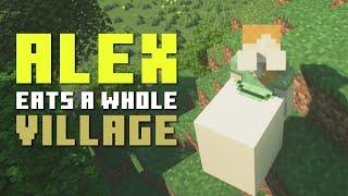 Minecraft Vore: Alex eats a whole village