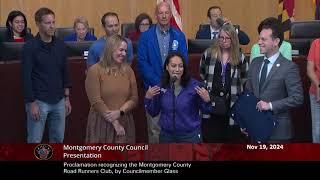 Proclamation recognizing the Montgomery County Road Runners Club, by Councilmember Glass