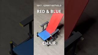 Red & Blue Chair | 1910’s Chair | #art #design #architecture #fyp #furniture #design #reels #art