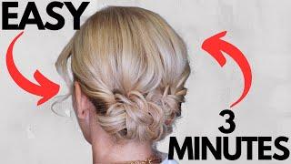 EASY 3 minute updo to do on yourself