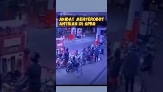 Amarah selak antrian di SPBU Konoha