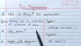 C++ Arrays | What is Array? full Explanation