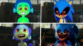 Sonic The Hedgehog Movie Sonic EXE vs LUCA Sea Monsters Uh Meow All Designs Compilation Compilation