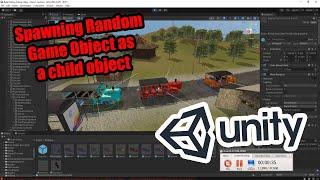 How to instantiate a game object as a child of an existing game object - Unity Random Object Spawner