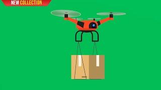 Green Screen Flying Drone Drop Shipping | 4K | Global Kreators