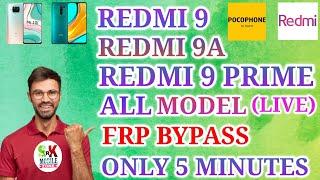 Redmi 9 frp bypass || Miui 12 android 10 || redmi 9 prime frp bypass