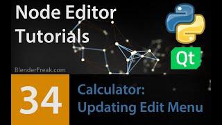 Node Editor Tutorial 34: Updating Edit Menu