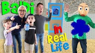 Baldi's Basics Game IN REAL LIFE! With BSODA (FUNhouse Family)