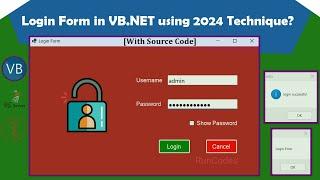 How to Create a Login Form in VB.NET using SQL Server Database and Visual Studio 2022? [Source Code]