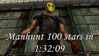 (Former World Record) Manhunt 100 stars in 1:32:09. Manhunt Speedrun 100% for Max Rating.