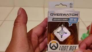 Overwatch loot box and Pachimari keychain