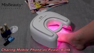 48w red light cordless rechargeable gel uv led light nail lamp