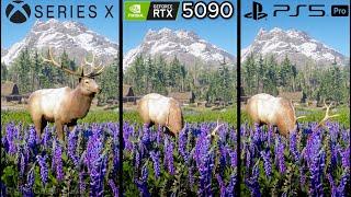 PS5 PRO vs RTX 5090 vs XBOX Series X |4k Ultra Settings | You decide the winner of quality !