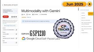 Multimodality with Gemini | #GSP1210 | #qwiklabs | #arcade