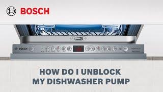 How Do I Unblock My Dishwasher Pump - Cleaning & Care | Bosch Home New Zealand