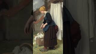 Désiré François Laugée | The Laundress, 1882 #tuttart #art #youtubeartist #animated