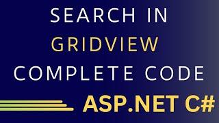 Gridview Search Results With Textbox | ASP.NET With C# Beginners Tutorials