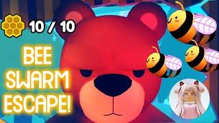 BEE SWARM ESCAPE! (Obby) Easy Mode All 10 Honey Locations Roblox Gameplay Walkthrough No Death [4K]