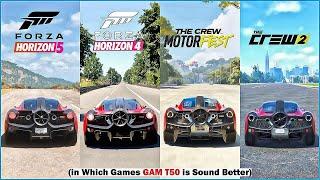 GMA T50 Top Speed in Forza Motorspor 8, Forza Horizon 5, The Crew Motorfast, The Crew 2