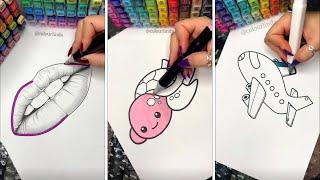 COLORING COMPILATION  | STRESS RELEAF video  | RELAXING | ASMR 