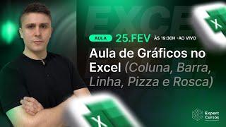 Aula de Gráficos no Excel (Coluna, Barra, Linha, Pizza e Rosca)