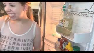 Cleaning the Fridge ( No Bra / No Panties )