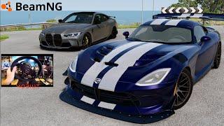 EXPLORING Biggest BEAMNG Online SERVER w/REALISTIC Cars w/T818 DD Wheel!!