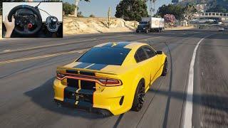 2020 Dodge Charger SRT Hellcat Widebody - GTA 5 with Steering Wheel- Logitech G29 Gameplay