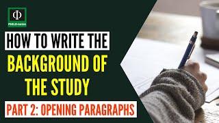 How to Write the Background of the Study in Research (Part 2)