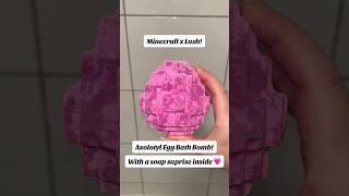 MINECRAFT X LUSH! AXOLOTL BATH BOMB! With A Hidden RARE Soap Suprise Inside! 🩷 #lush #minecraft