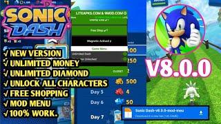 Sonic Dash Mod Apk v8.0.0 Terbaru 2024 - Unlimited Money & Unlock All Character @gamerakmal360