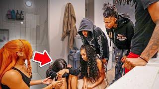 CRYING WITH THE DOOR LOCKED TO GET THE GANG REACTION ! **cute reaction**