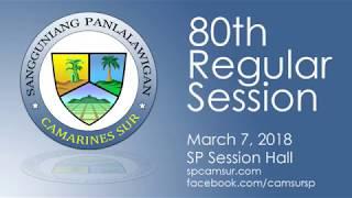 80th Regular Session March 7, 2018