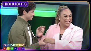 Negi, todo ang kilig nang makaharap si Alden | Rainbow Rumble