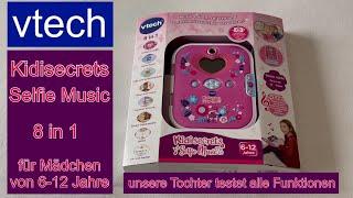 vtech Kidisecrets Selfie Music 2.0 - Children's diary with 2 cameras, MP3 player, face recognition