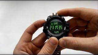 Большие часы Skmei 1384 в стиле Casio G-Shock и их подробный разбор