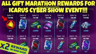  ALL ICARUS CYBER SHOW GIFT MARATHON REWARDS!!! -  War Robots 10.3 