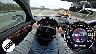 Mercedes-Benz E Klasse E280 CDI W211 Top Speed Drive auf deutscher Autobahn