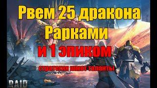 Рвем 25 Дракона рарками. Шмот.таланты. Советы. Raid: Shadow Legends