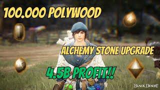 BDO Alchemy Stone Upgrade | 4.5B Profit | 100000 Polywood