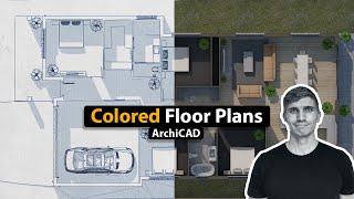 ArchiCAD Tutorial:  Coloured Floor Plans - (The EASY way!)