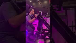 Jacob Haimovitz Can Do Squats on a Machine at the Gym