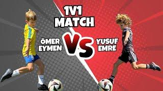 OMER EYMEN AND YUSUF EMRE FACE OFF IN A 1V1 FOOTBALL MATCH - JUNIOR FOOTBALL MATCH