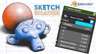 How To Create a Custom Sketch Shader in Blender 4.0!