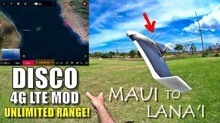 Parrot DISCO Unlimited Range! 4G LTE + Li-Ion Mod - 25 Mile MAUI to LANAI Manual Flight 